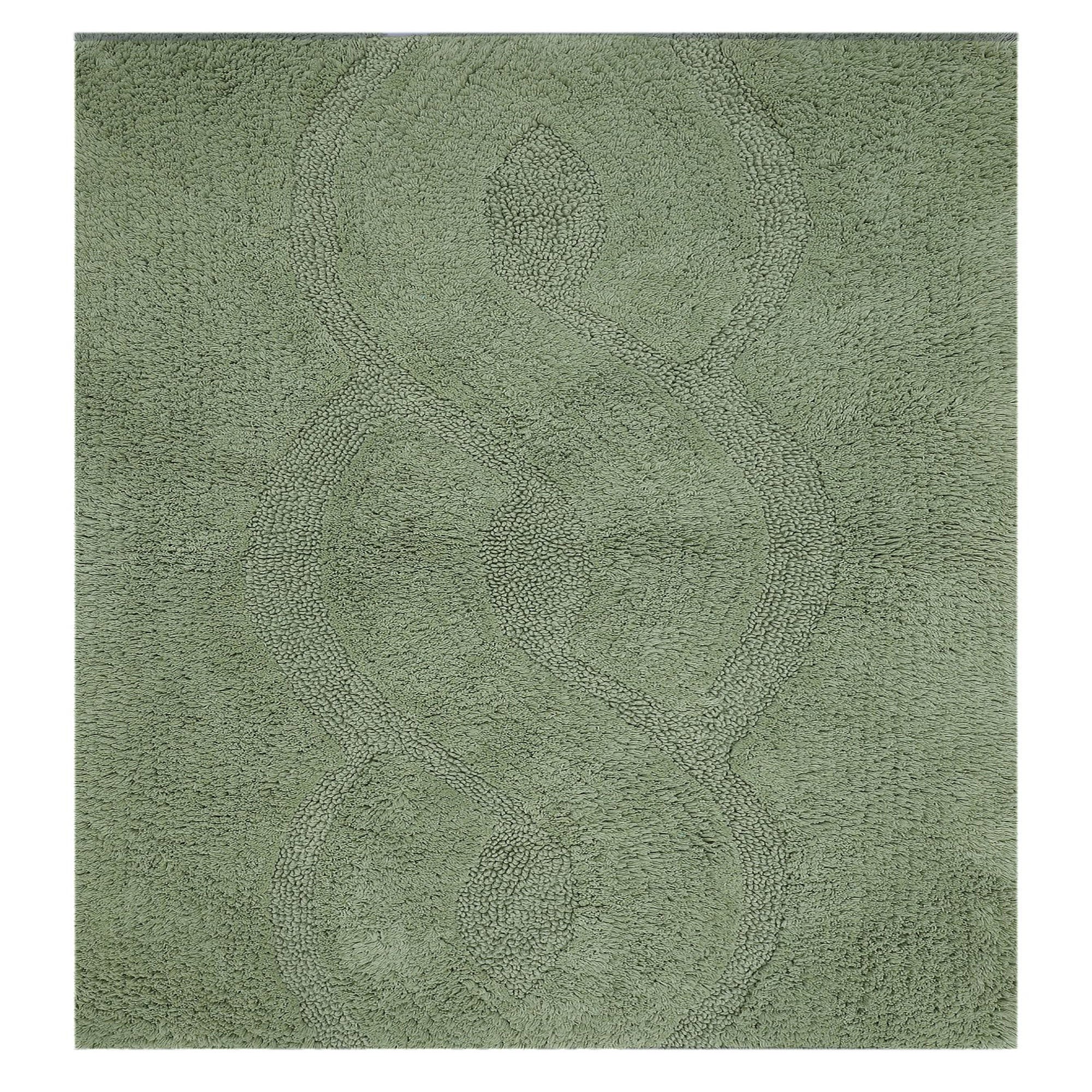 Chain Anti Skid Back Cotton Bath Rug 21" x 34" Sage by Perthshire Platinum Collection