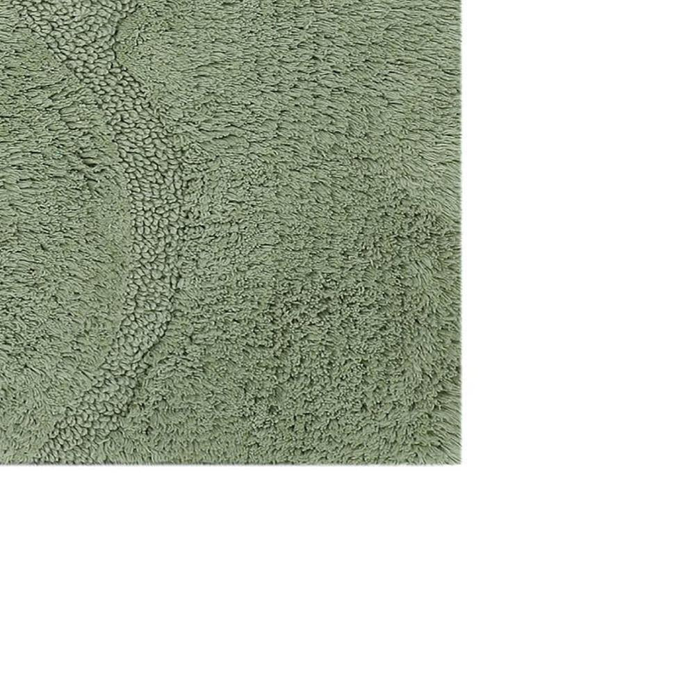 Chain Anti Skid Back Cotton Bath Rug 21" x 34" Sage by Perthshire Platinum Collection