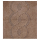 Beautiful Sculptured Chain Design Bath Rug With Anti Skid Latex Back Is Made Cotton Super Soft Natural