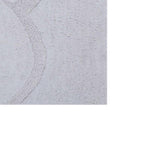 Beautiful Sculptured Chain Design Bath Rug With Anti Skid Latex Back  Made Cotton Super Soft White