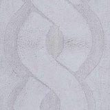 Beautiful Sculptured Chain Design Bath Rug With Anti Skid Latex Back  Made Cotton Super Soft White