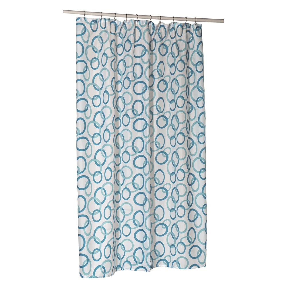 Carnation Home Fashions "Circles," Shower Stall-Sized Polyester Shower Curtain Liner - Multi 54x78"