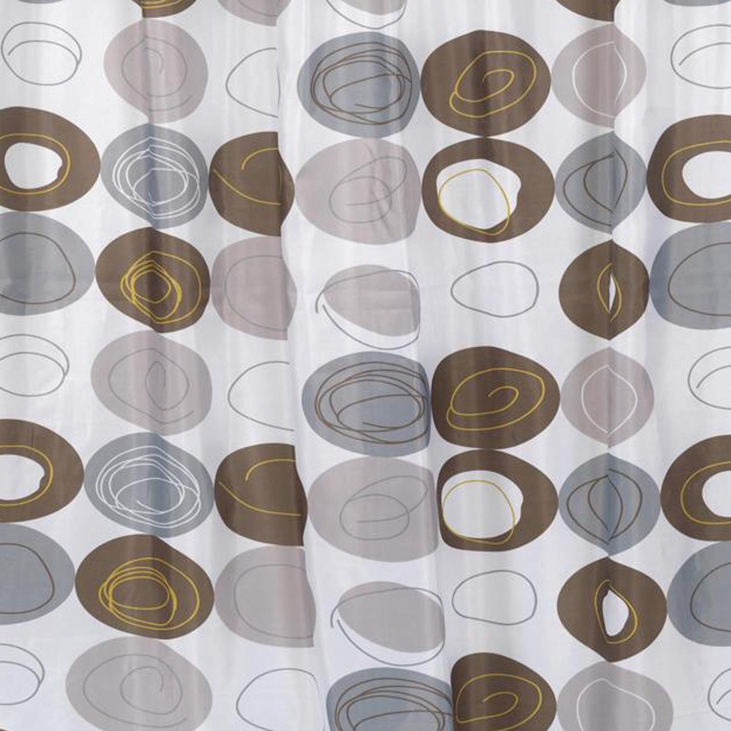 Carnation Home Fashions "Madison" Stall Size Fabric Shower Curtain 54" x 78" - Multi