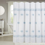 RT Designers Collection Bianca Embroidered Stylish Shower Curtain 70