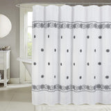 RT Designers Collection Coby Embroidered Stylish Shower Curtain 70