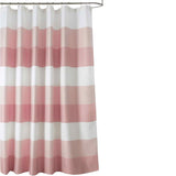 Olivia Gray Glamor Fade-resistant Striped Waffle Jacquard Shower Curtain with 12 Reinforced Stitched Buttonholes - 70-inch x 72-inch