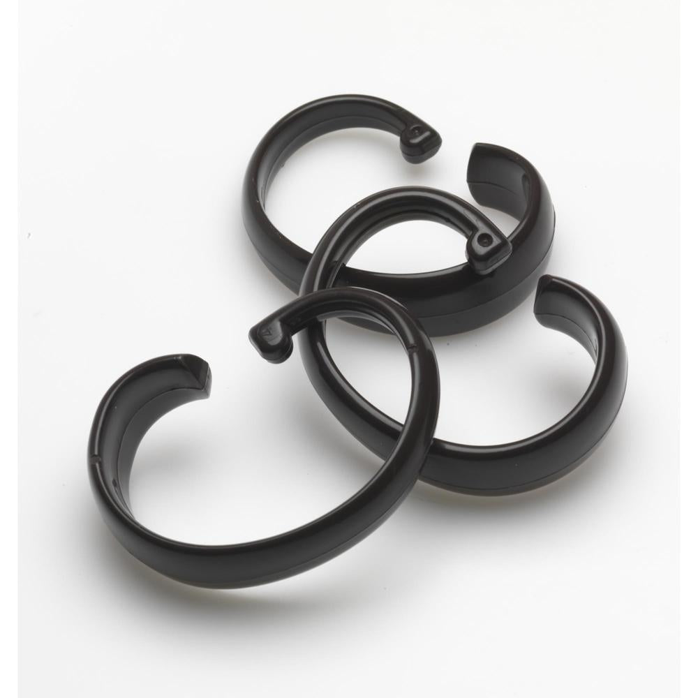 Carnation Home Fashions Hang Ease "C" Type Plastic Shower Curtain Hooks - 3x3"