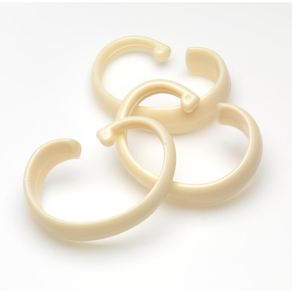 Carnation Home Fashions Hang Ease "C" Type Plastic Shower Curtain Hooks - 3x3"