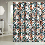 RT Designers Tropical Fiesta Pink Leopard Printed Shower Curtain - 70x72