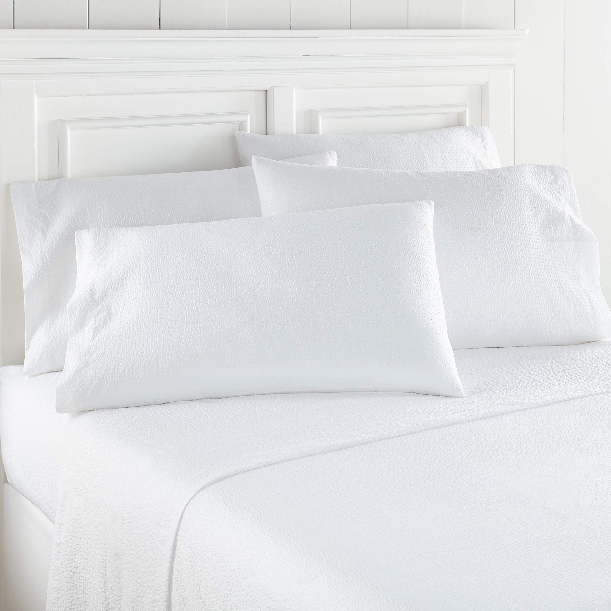 Shavel Home Products - Seersucker Solid Stylish and Modern Sheet Set