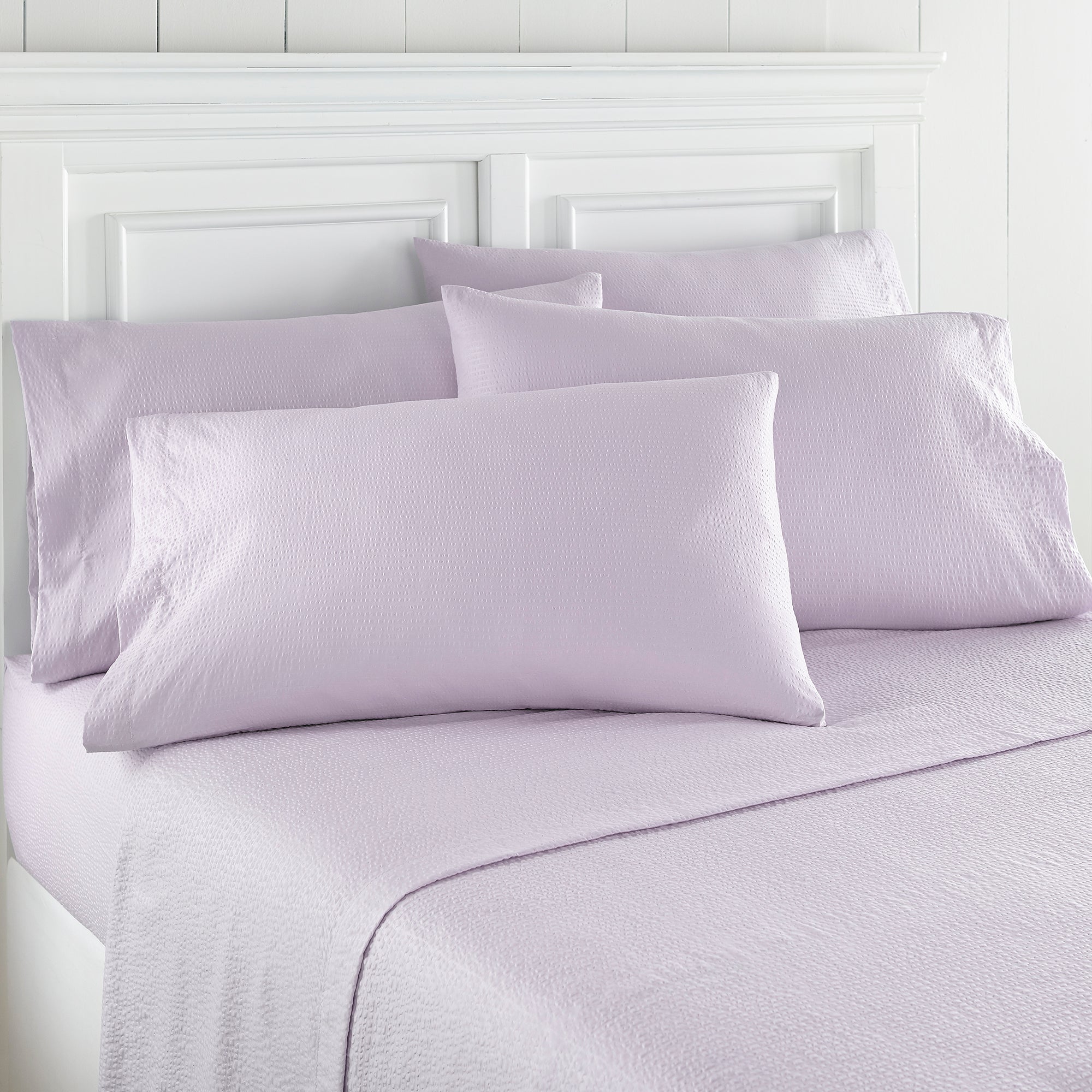 Shavel Home Products - Seersucker Solid Stylish and Modern Sheet Set