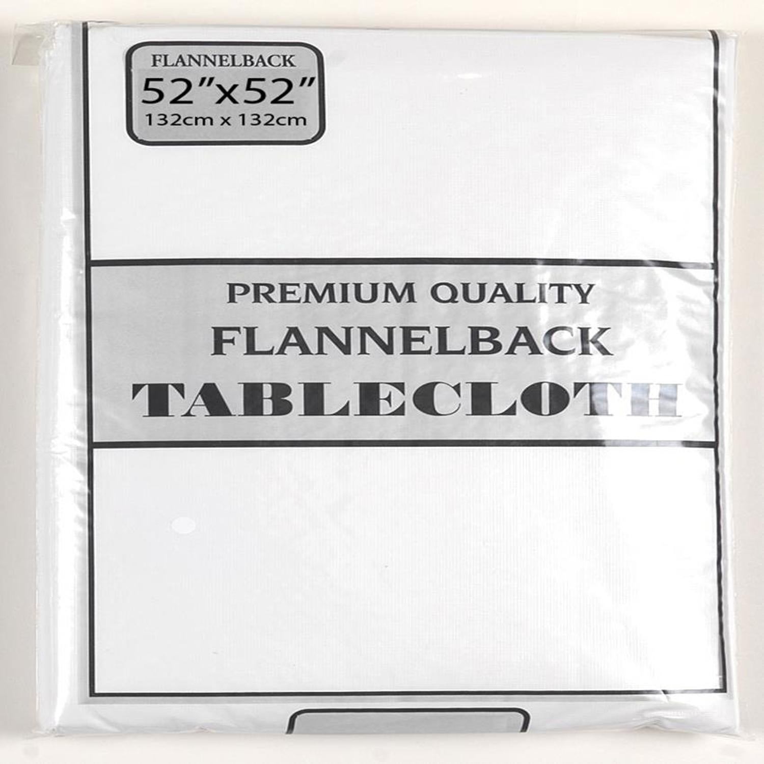 Carnation Home Fashions Vinyl Tablecloth with Polyester Flannel Backing - 52"x52"
