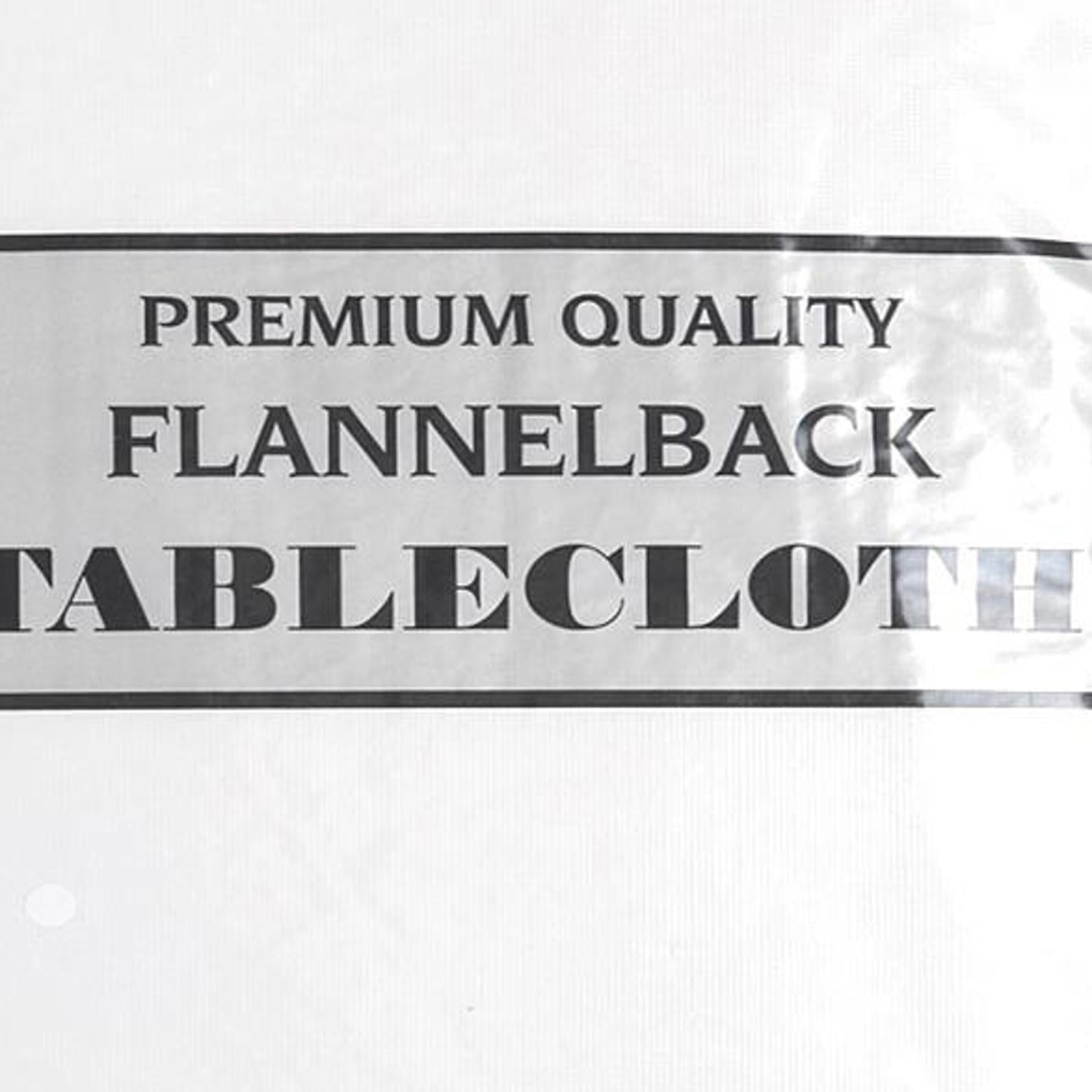 Carnation Home Fashions Vinyl Tablecloth with Polyester Flannel Backing - 52"x52"