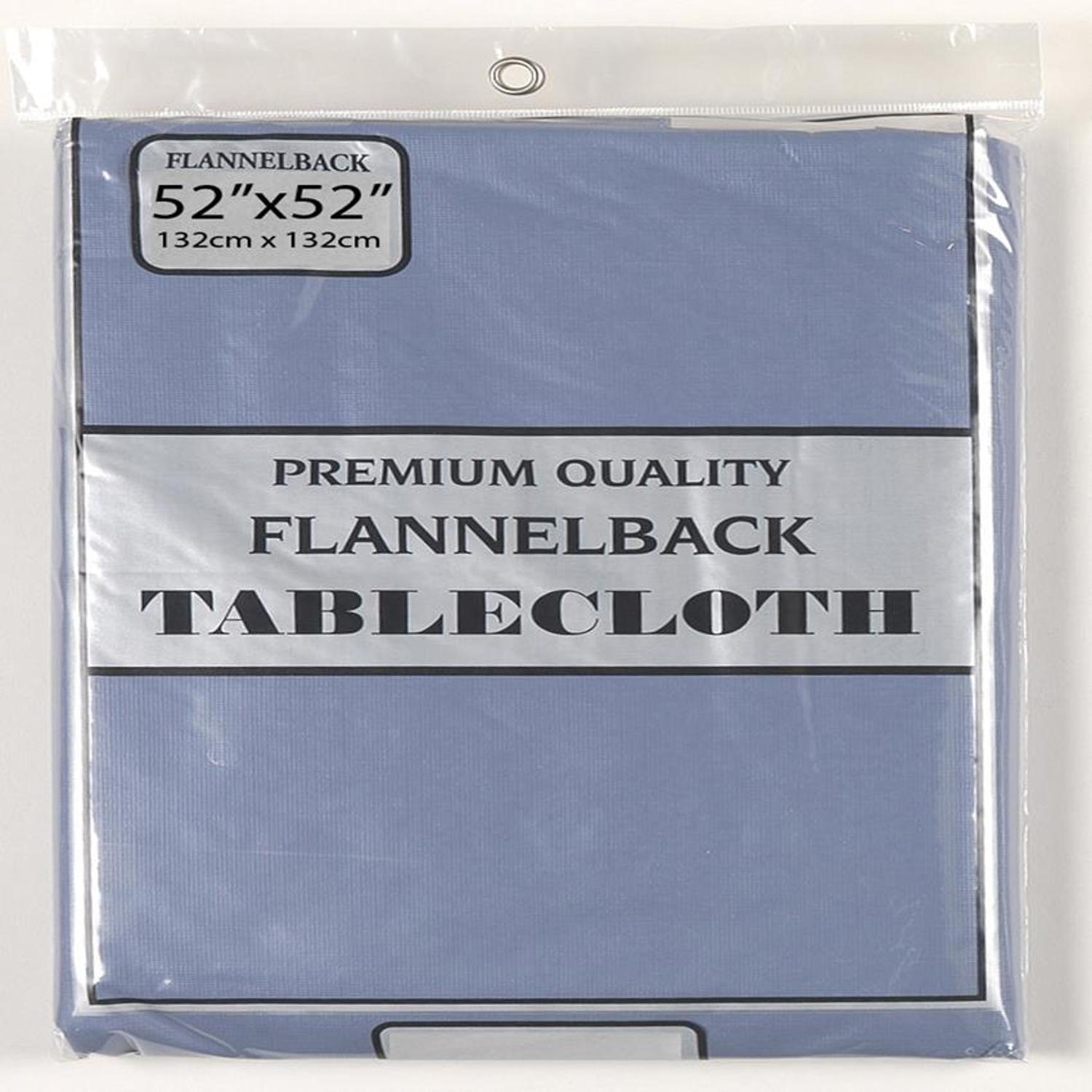 Carnation Home Fashions Vinyl Tablecloth with Polyester Flannel Backing - 52"x52"