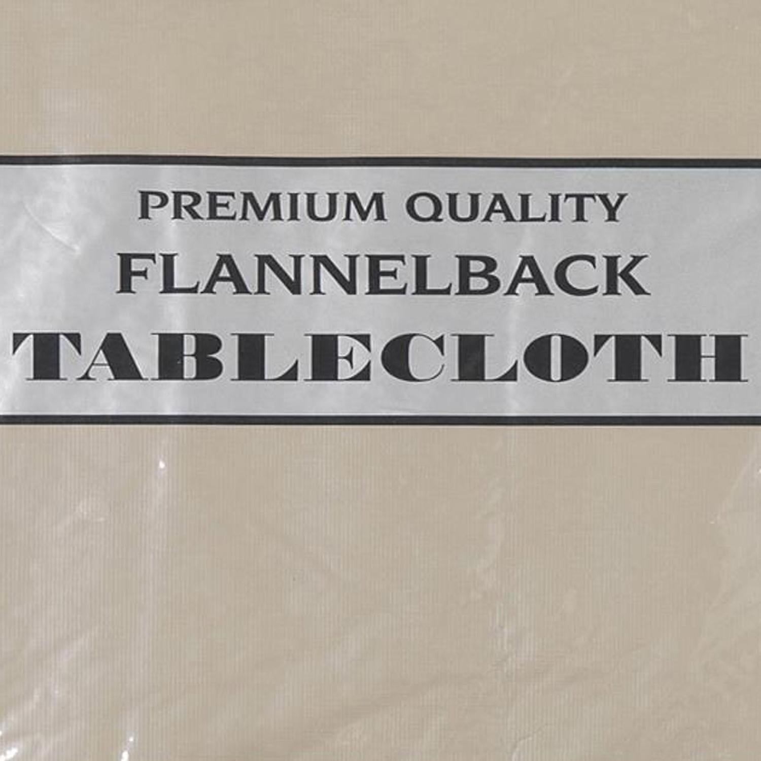 Carnation Home Fashions Vinyl Tablecloth with Polyester Flannel Backing - 52"x52"