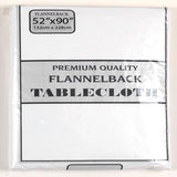 Carnation Home Fashions Vinyl Tablecloth with Polyester Flannel Backing - 52x90"
