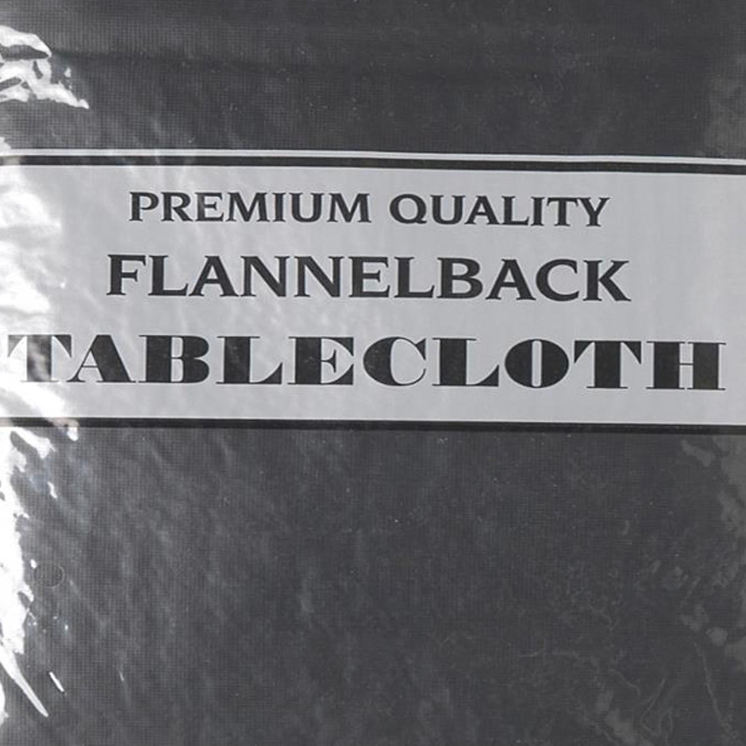 Carnation Home Fashions Vinyl Tablecloth with Polyester Flannel Backing - 52x90"