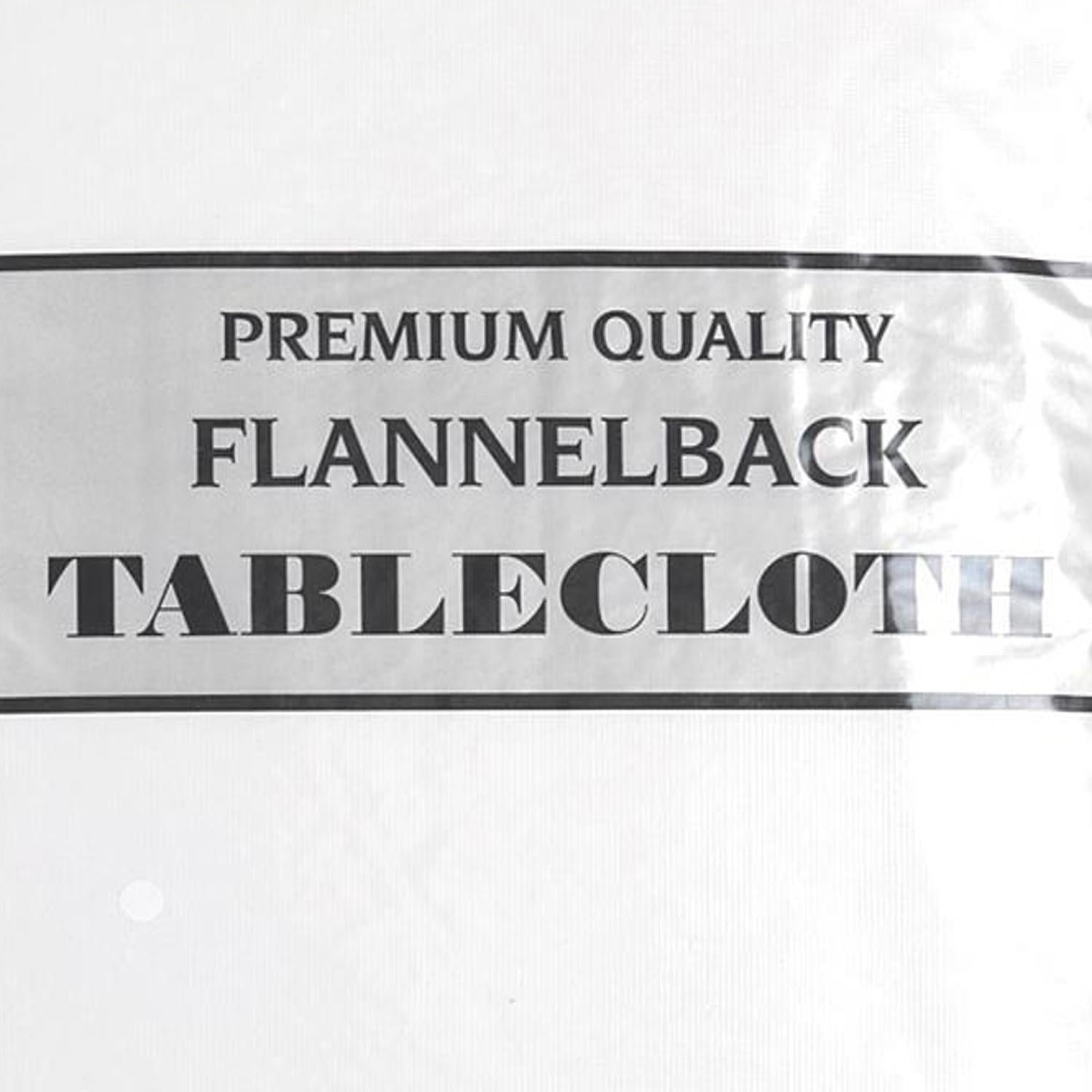 Carnation Home Fashions Vinyl Tablecloth with Polyester Flannel Backing - 52x90"