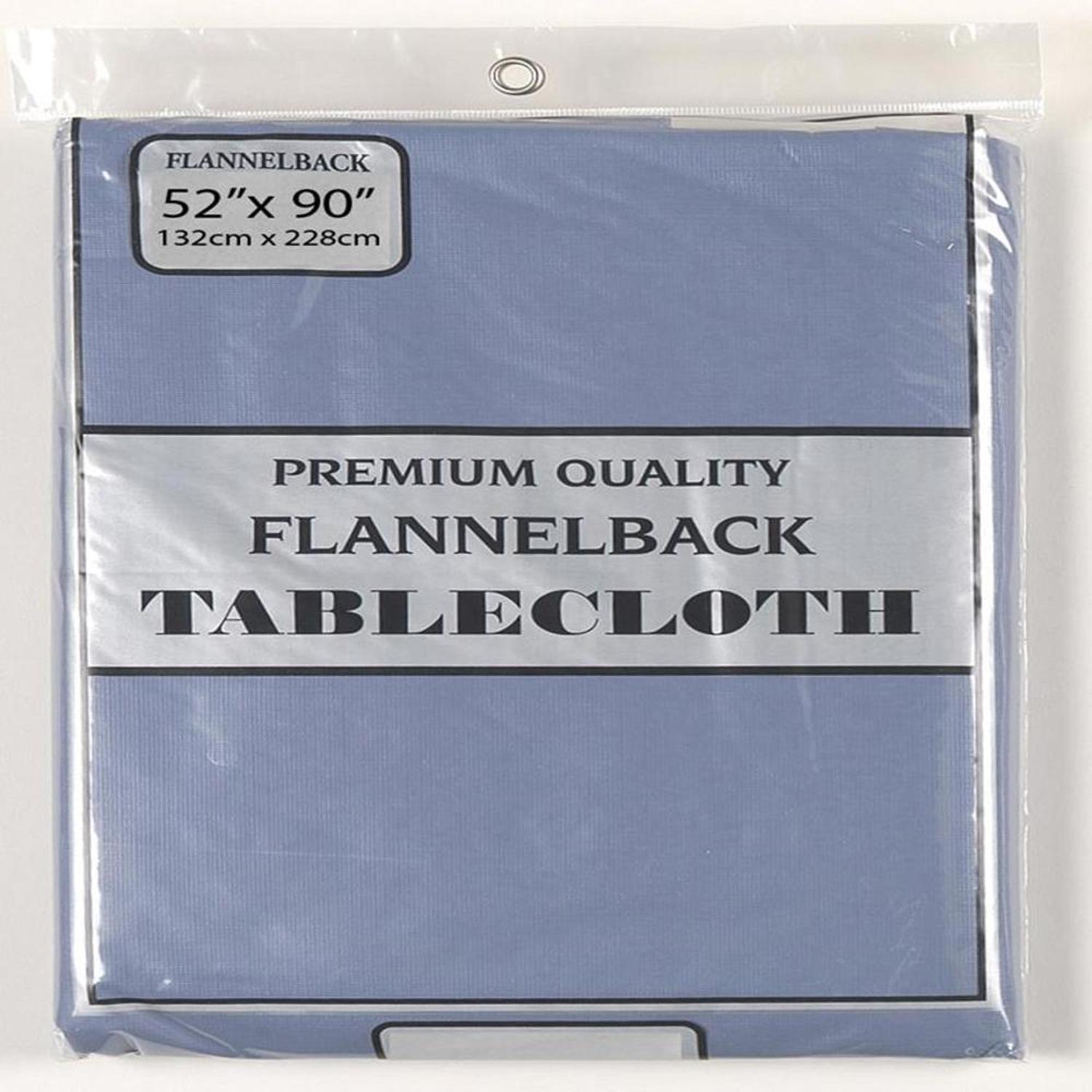 Carnation Home Fashions Vinyl Tablecloth with Polyester Flannel Backing - 52x90"