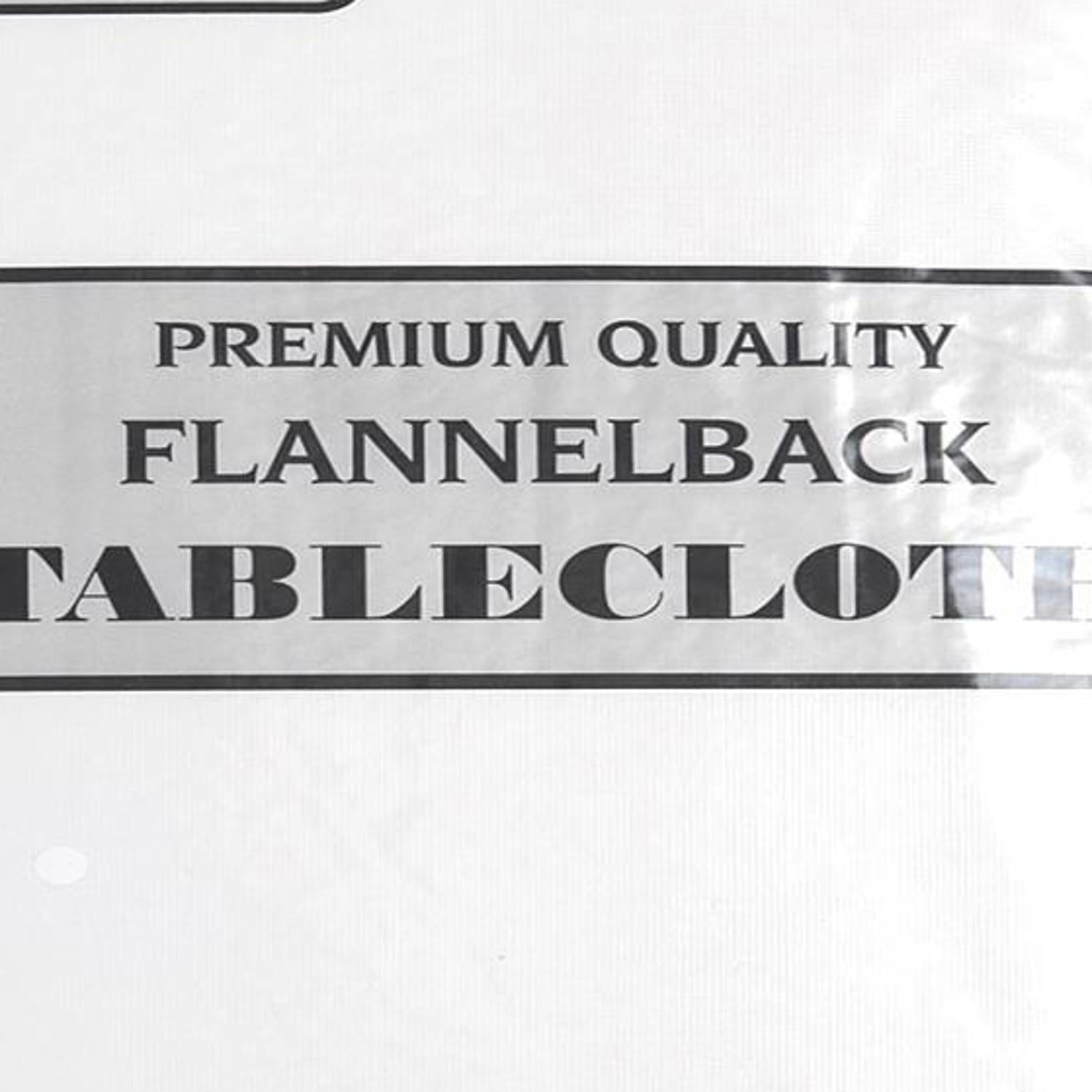 Carnation Home Fashions 70 Round, Vinyl Tablecloth with Polyester Flannel Backing - 70x70"