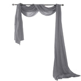 Olivia Gray Celine Decorative Sheer Curtain Scarf for Bedroom, Kitchen, Living Room, Dining Room & More - Machine Washable Sheer Curtain Drape Scarf - 55-inch x 216-inch