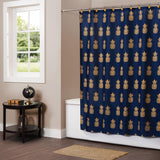 Saturday Knight Ltd Gilded Pineapple Printed Fabric Bath Shower Curtain - 72x72