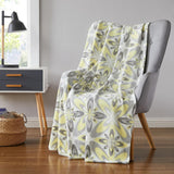 Oliva Gray Nora Printed Flannel Throw - 50x60