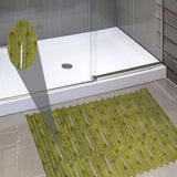 Carnation Home Fashions Bamboo Look Vinyl Bath Tub Mat - 16x32"