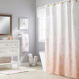Saturday Knight Ltd Splatter Metallic Gold Accents Fabric Bath Shower Curtain - 70x72