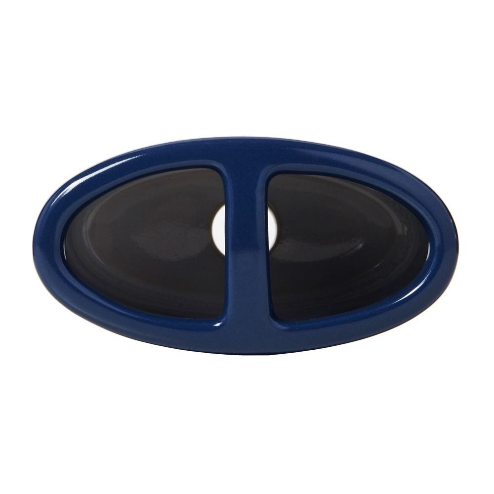 SKL Home Saturday Knight Ltd Alanya Fluid Wave Inspired Appearance Toothbrush Holder - 4.31x2.37x4.58, Blue