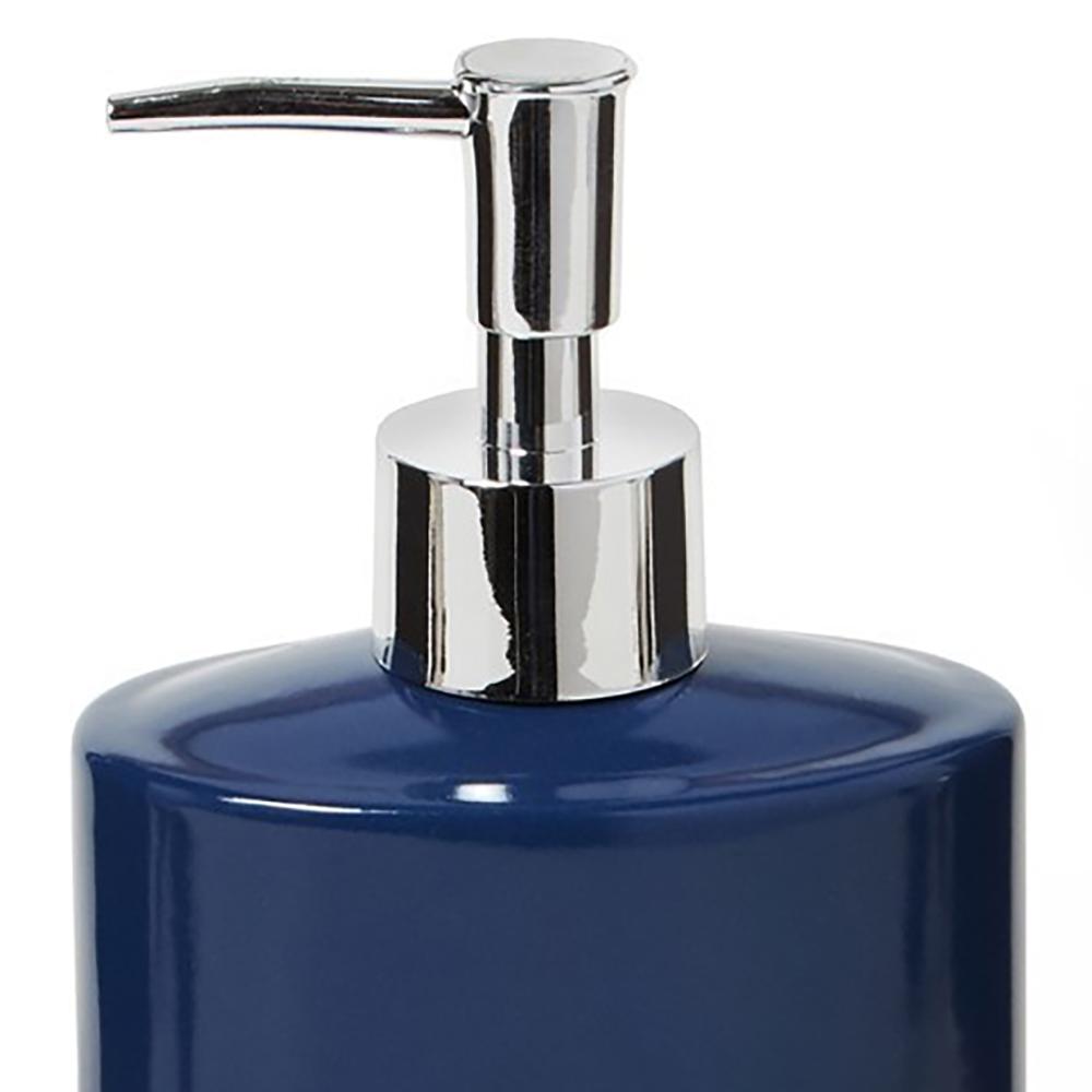 SKL Home Alanya Fluid Wave Inspired Appearance Lotion Pump/Soap Dispenser - 7.22x2.37x3.92", Blue
