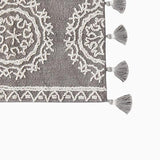 SKL Home Saturday Knight Ltd Medallia Visually Appealing 2-Tone Medallion Design - Gray