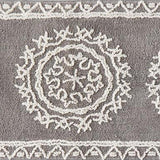 SKL Home Saturday Knight Ltd Medallia Visually Appealing 2-Tone Medallion Design - Gray