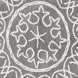 SKL Home Saturday Knight Ltd Medallia Visually Appealing 2-Tone Medallion Design - Gray