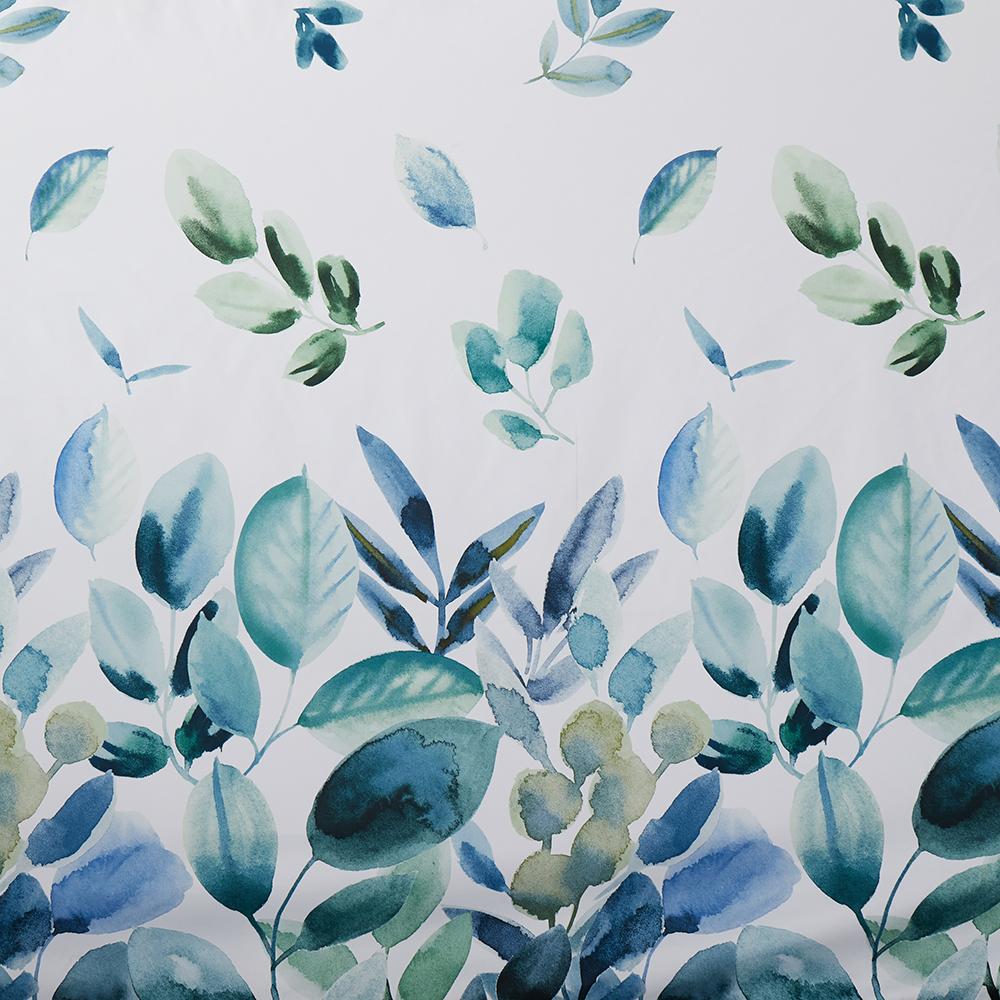 SKL Home Saturday Knight Ltd Ontario Nature Inspired Pattern Watercolor Effects Shower Curtain - 70X72", Green