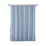 SKL Home Saturday Knight Ltd Seersucker Lightweight Woven Thin White Stripes Fabric Shower Curtain - 70X72