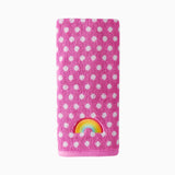 SKL Home Saturday Knight Ltd Rainbow Cloud Soft And Absorbent Cotton Embroidered Hand Towel - 16x26", Pink