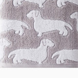 SKL Home Saturday Knight Ltd Dog Woven Puppy Design Soft And Absorbent Bath Towel - 27x50