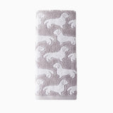 SKL Home Saturday Knight Ltd Dog Woven Puppy Design Soft And Absorbent Hand Towel - 16x26", Gray