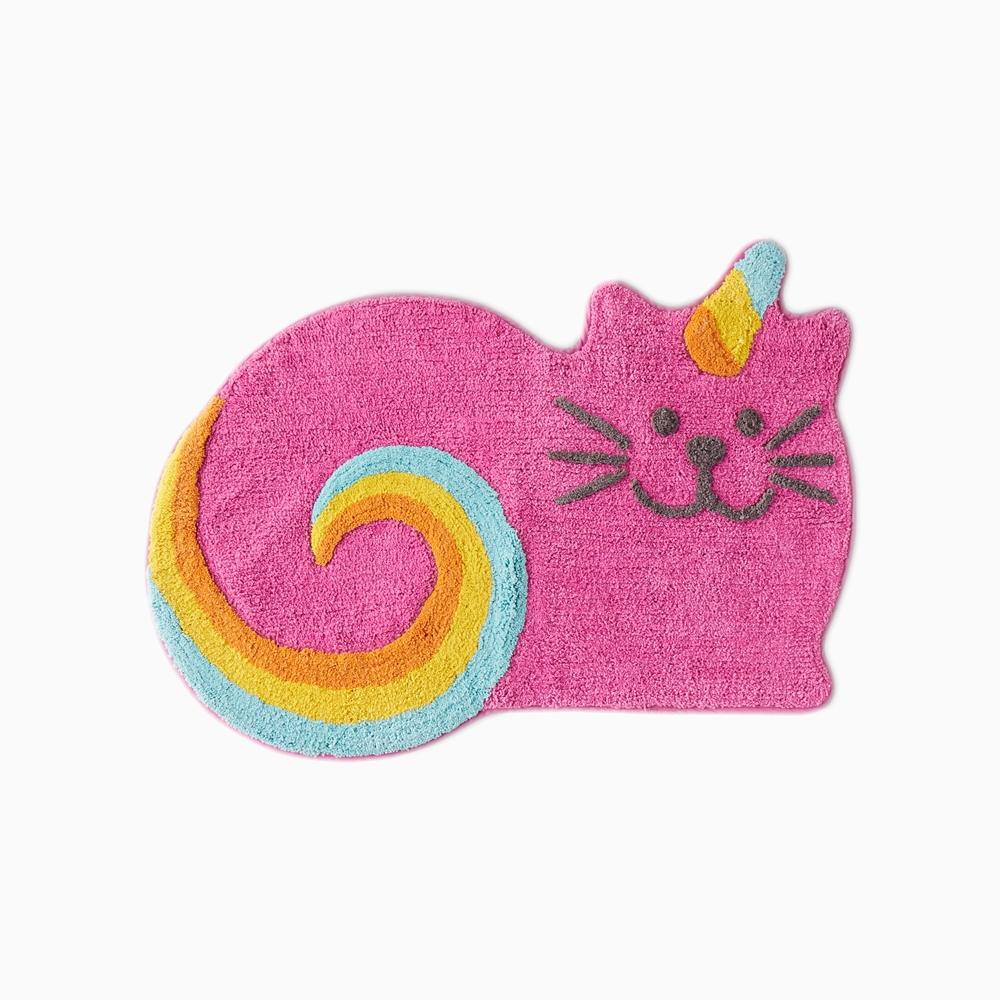 SKL Home Saturday Knight Ltd Meowgic Mythical Caticorn Shaped With High/Low Tufting Design Rug - 33x24", Multi