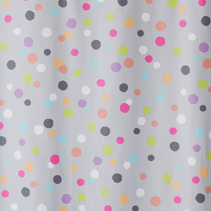 SKL Home Saturday Knight Ltd Confetti Colorful Circles Tufted Bathroom Shower Curtain - 70 X 72", Multi