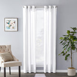 SKL Home Saturday Knight Ltd Raine Light Filtering Sophisticated SunSafe Window Curtain Panel - White