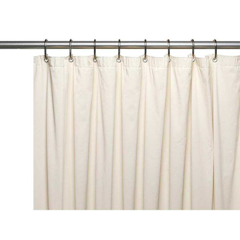 Carnation Home Fashions Mildew-Resistant, 10 Gauge Vinyl Shower Curtain Liner with Metal Grommets and Reinforced Mesh Header - Bone 70"x72"