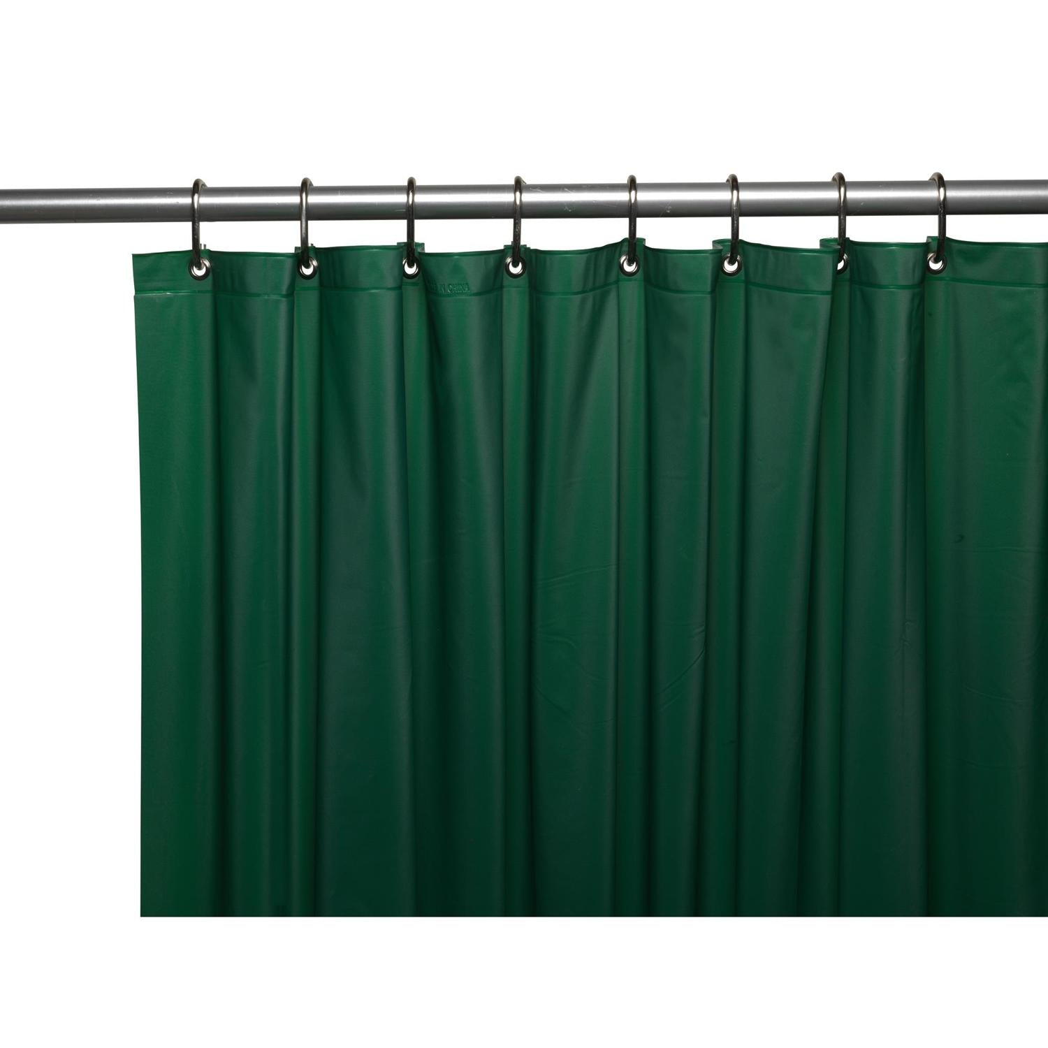 Carnation Home Fashions Hotel Collection, 8 Gauge Vinyl Shower Curtain Liner with Weighted Magnets and Metal Grommets - 72x72"