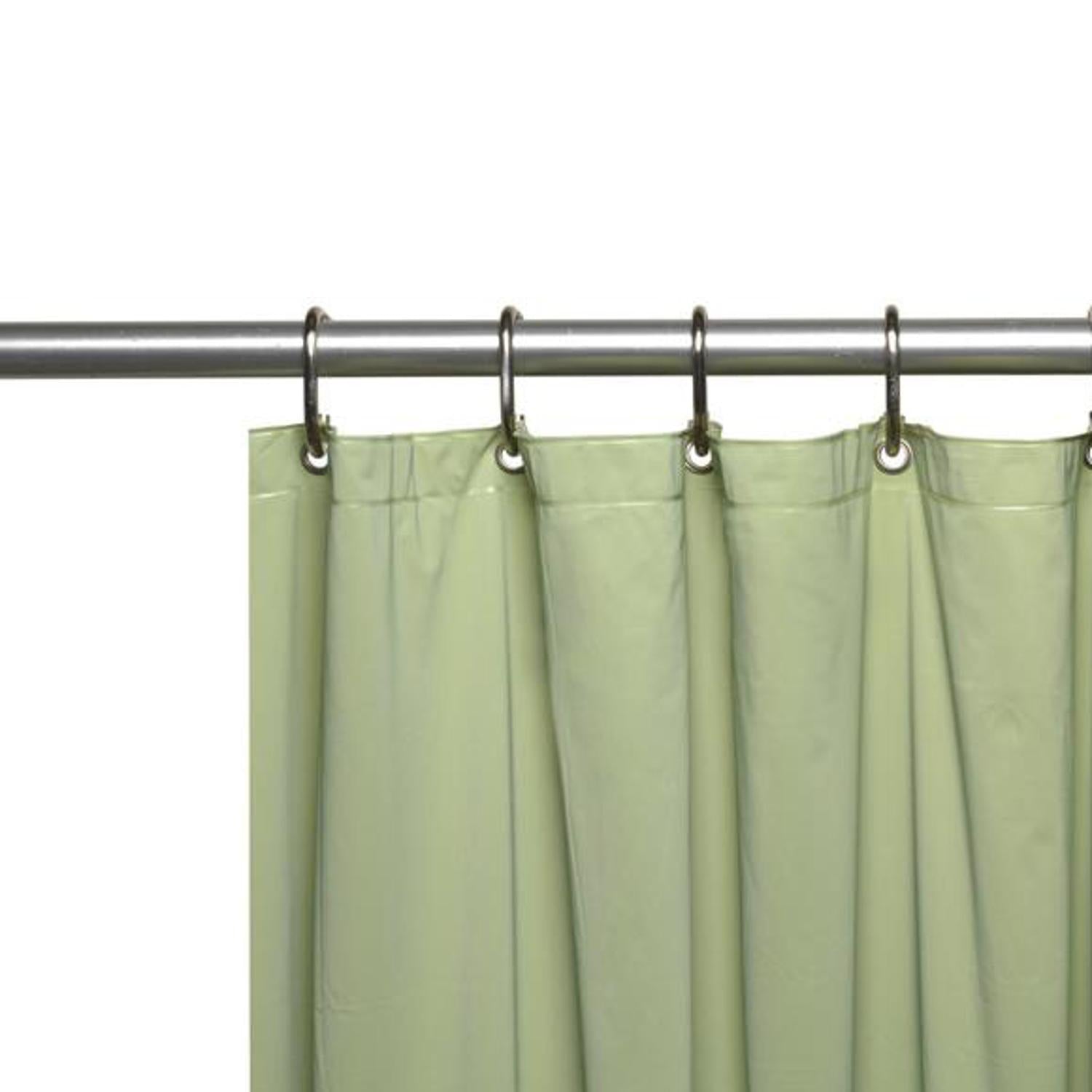 Carnation Home Fashions Hotel Collection, 8 Gauge Vinyl Shower Curtain Liner with Weighted Magnets and Metal Grommets - 72x72"
