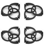 Carnation Home "Snap" Plastic Shower Curtain Hooks in Black