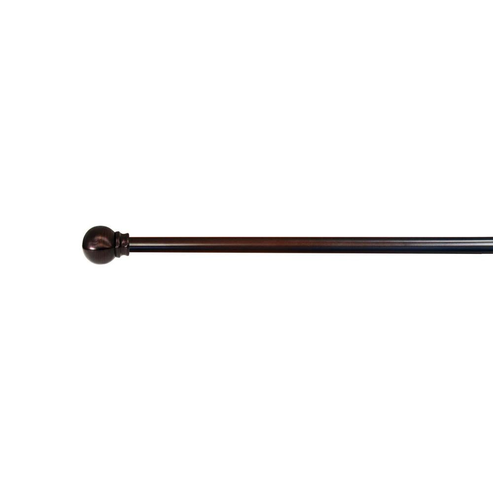 Versailles Vogue 5/8" Rod With Ball Finial Set - Espresso