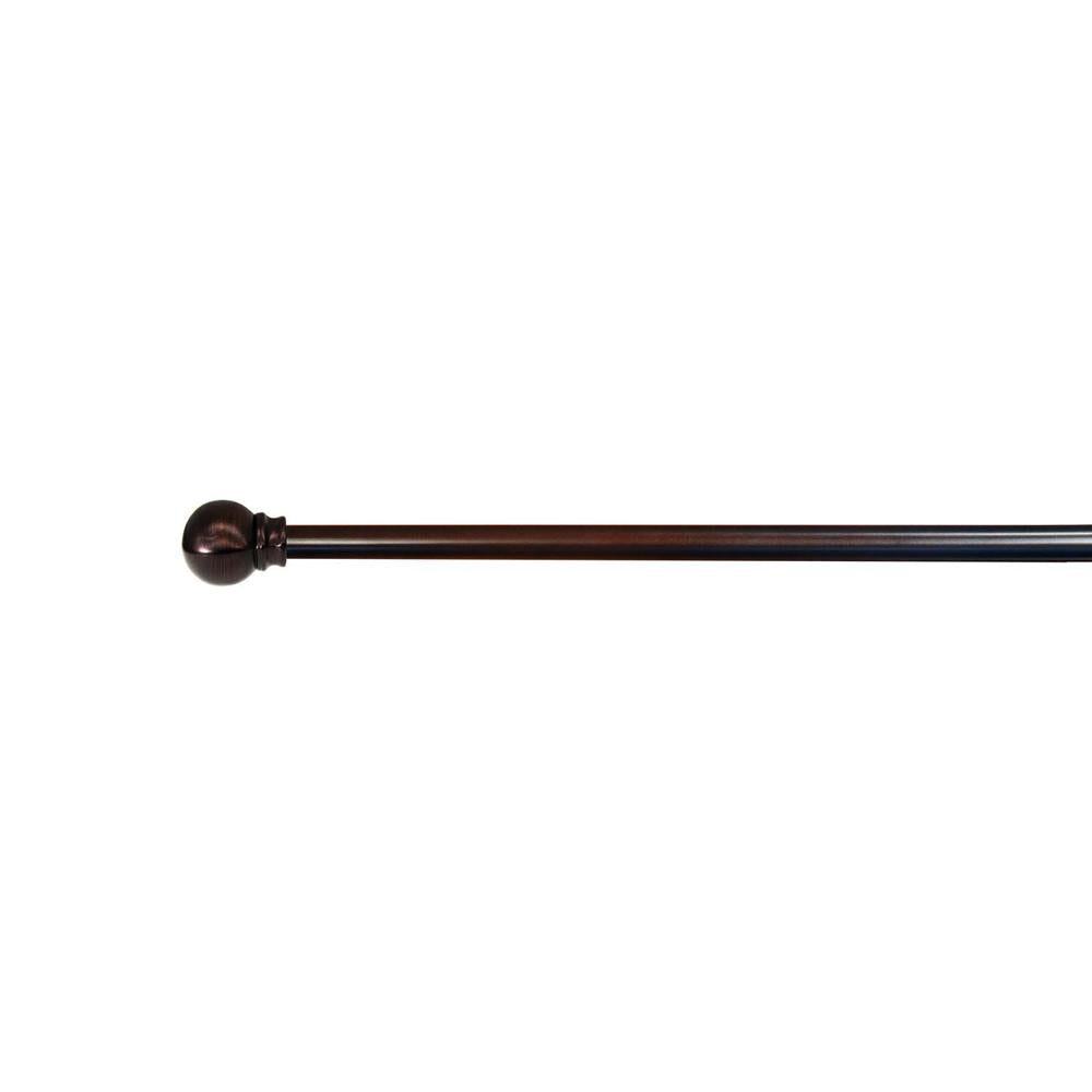 Versailles Vogue 5/8" Rod With Ball Finial Set - Espresso