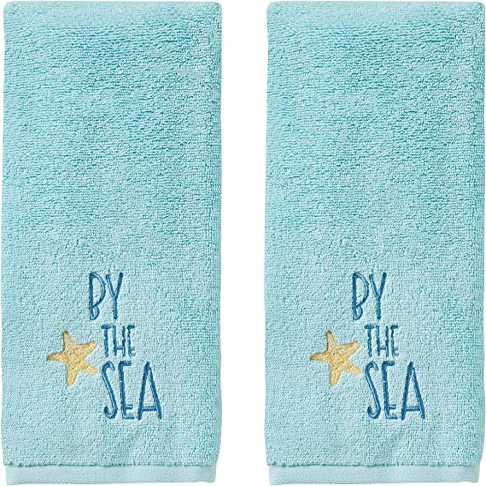 SKL Home Saturday Knight Ltd Ocean Watercolor Hand Towel - (2-Pack) - 16x26"