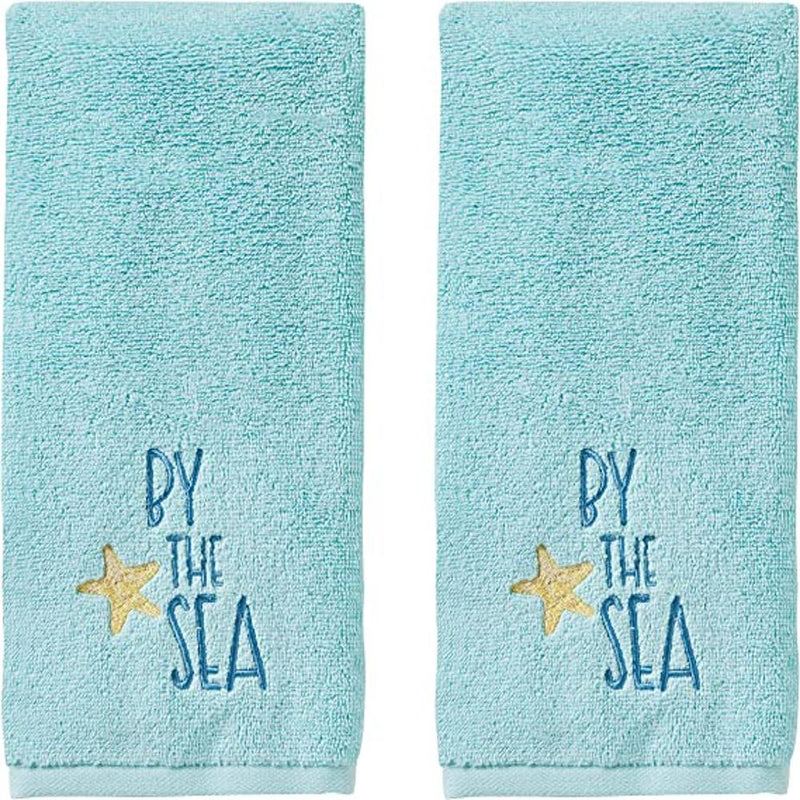 SKL Home Saturday Knight Ltd Ocean Watercolor Hand Towel - (2-Pack) - 16x26"